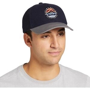 Alpine Design Clothing Co Men's Circle Patch Trucker Hat Navy Blue NWT